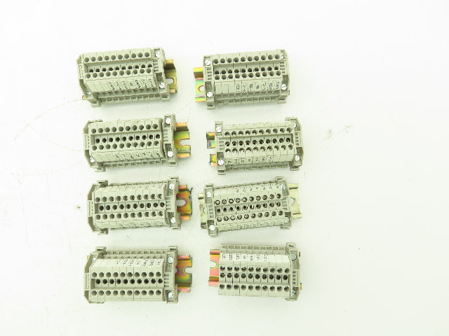 Allen Bradley 1492-HM1 (150pcs) Blue Terminal Blocks x (6) DIN Rails 30A 600V