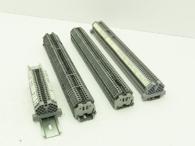 Allen Bradley 1492-HM1 (150pcs) Blue Terminal Blocks x (6) DIN Rails 30A 600V