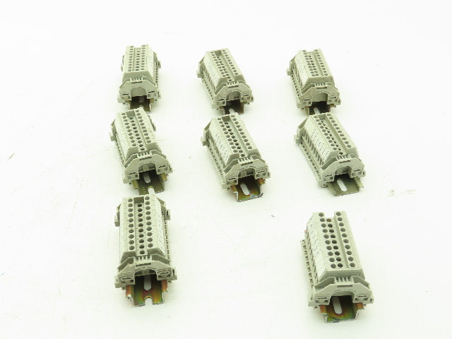 Allen Bradley 1492-HM1 (150pcs) Blue Terminal Blocks x (6) DIN Rails 30A 600V