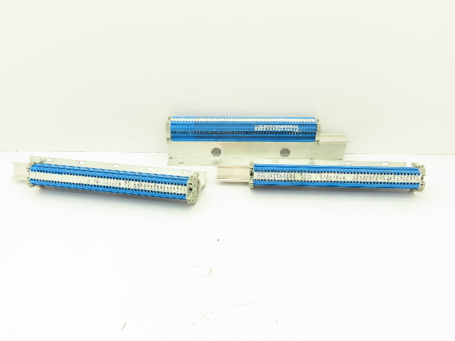 Allen Bradley 1492-HM1 (150pcs) Blue Terminal Blocks x (3) DIN Rails 30A 600V