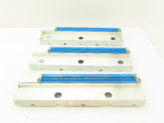 Allen Bradley 1492-HM1 (150pcs) Blue Terminal Blocks x (3) DIN Rails 30A 600V