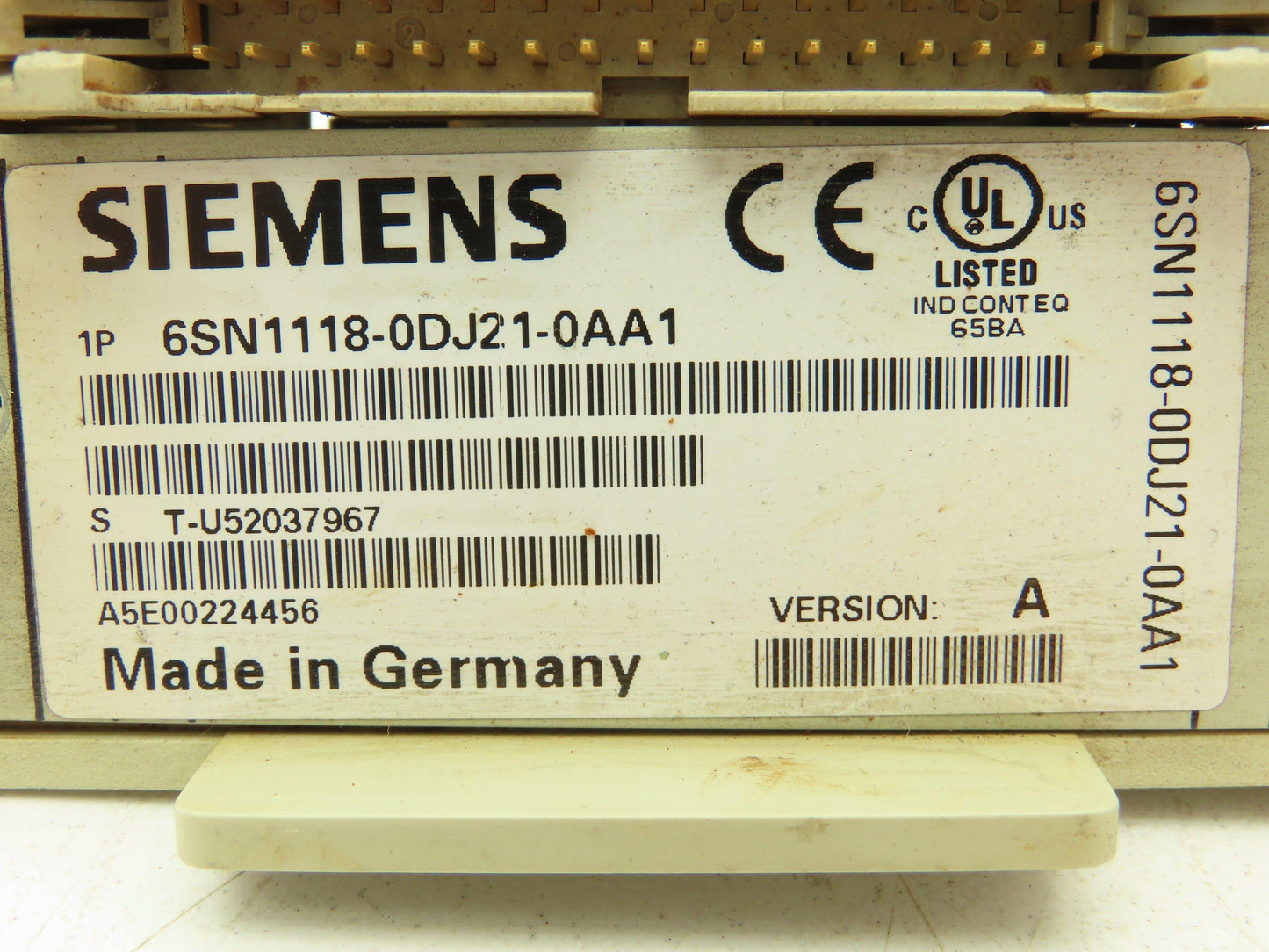 Siemens 6SN1118-0DJ21-0AA1 Simodrive Drive Board Module Card Version A