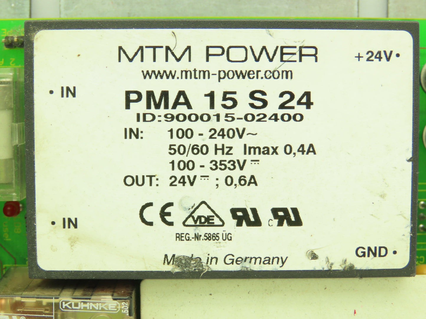 MTM Power PMA 15-S24 Power Supply Board 24V Output