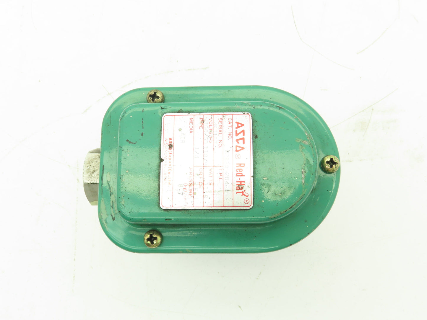 Asco WP116-204-1 Pneumatic Brass Solenoid Valve 1/4" NPT 110V