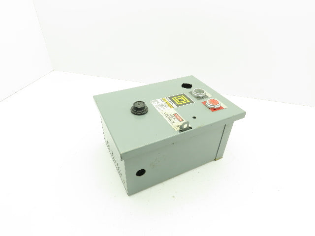 Square D Pushbutton Motor Control Station Enclosure Box 11x8x6"