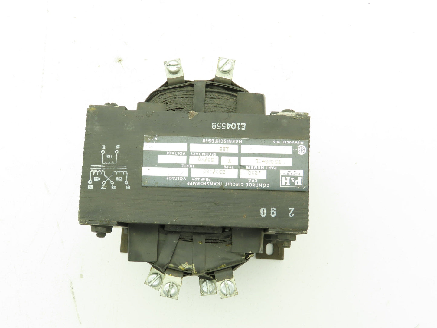 P& H 75Q88-D1 Control Transformer Type T .250 KVA 230/460V Pri 115V Sec