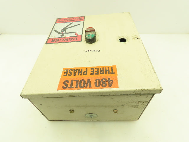 Allen Bradley Combination Motor Starter Overload 3 Ph 600V 12A 27A Enclosure