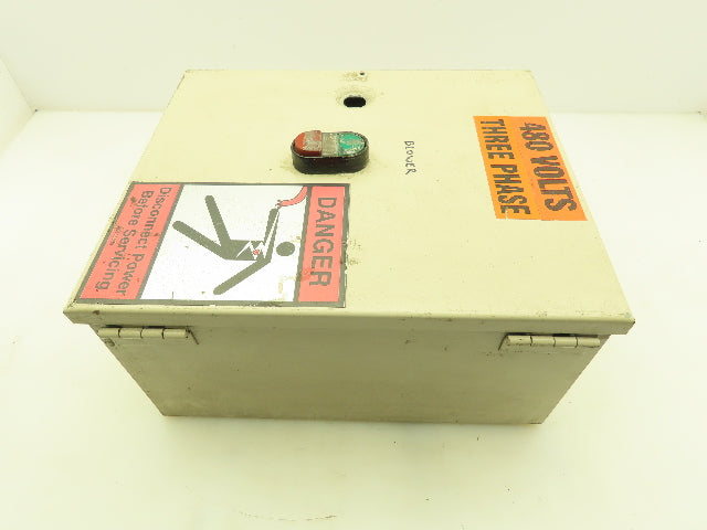 Allen Bradley Combination Motor Starter Overload 3 Ph 600V 12A 27A Enclosure