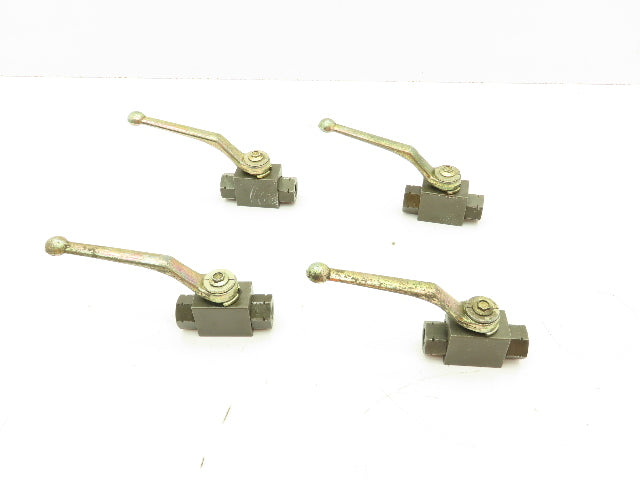 MHA Stauf Ball Valve Flow Control 7250 PSI Hydraulic 1/4" NPT Lot of 4