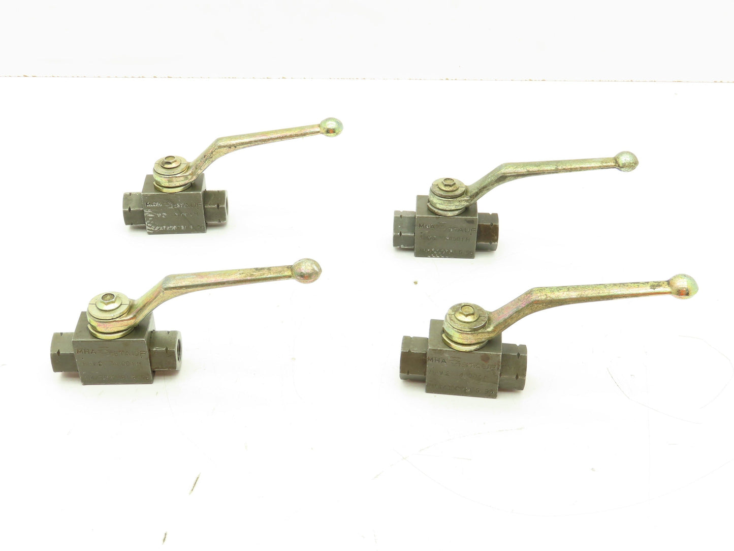 MHA Stauf Ball Valve Flow Control 7250 PSI Hydraulic 1/4" NPT Lot of 4