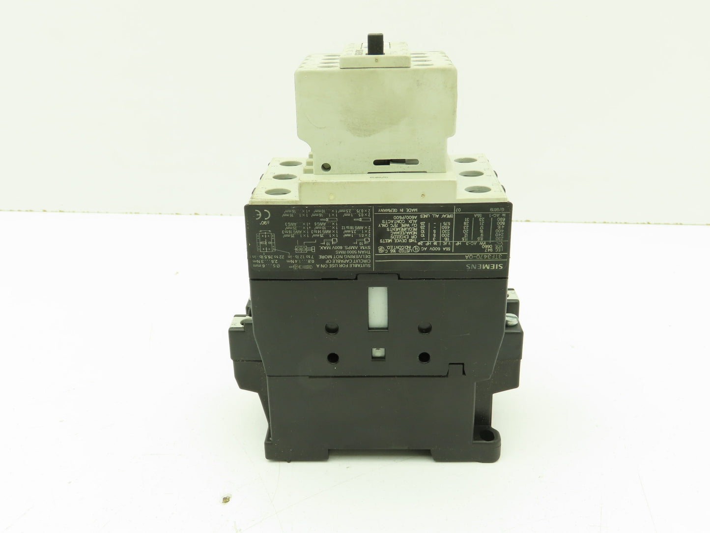 Siemens 3TF3470-0A IEC Contactor 55A 3P 3PH 230V Coil 2NO/2NC