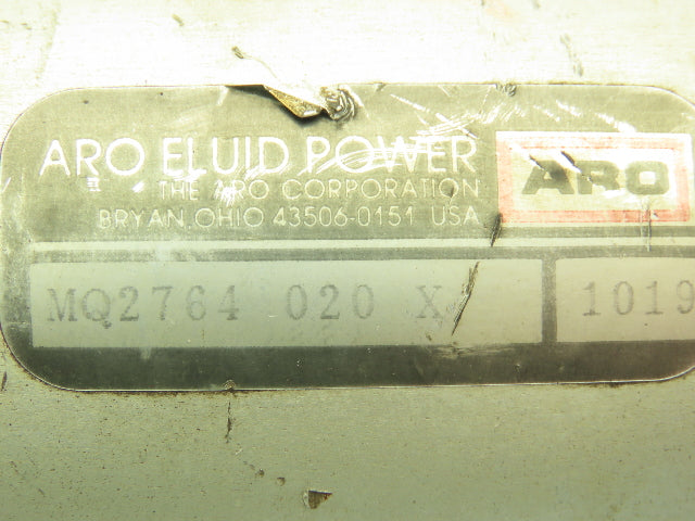 ARO Economair MQ2764-020 Pneumatic Air Cylinder 3" Bore 2" Stroke Foot Mount