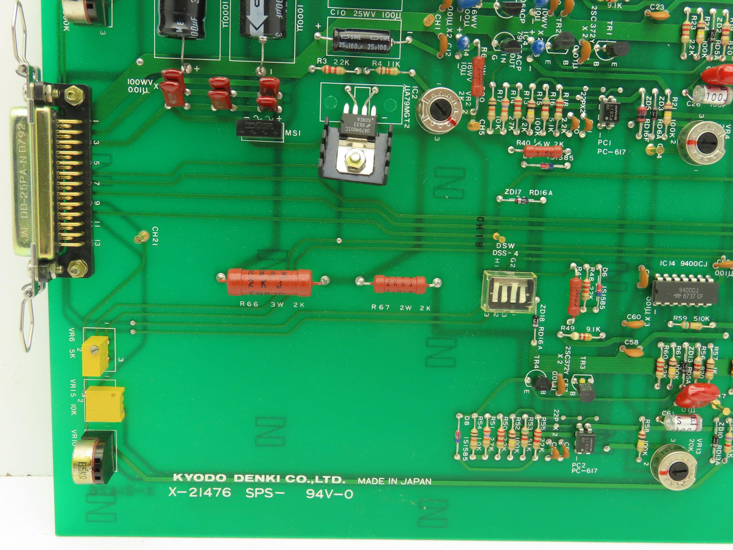 Kyodo Denki X-21476 SPS-94V-0 Control Circuit Board