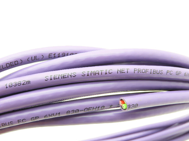Siemens Simatic 6XV1 830-0EH10 Profibus 2-Conductor Bus Cable 22AWG Shielded 25'