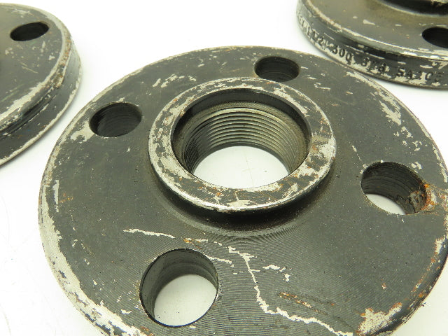 Boltex Class 300 Threaded Flange 1-1/2" NPT 4-Bolt Raised Face LOT OF 5