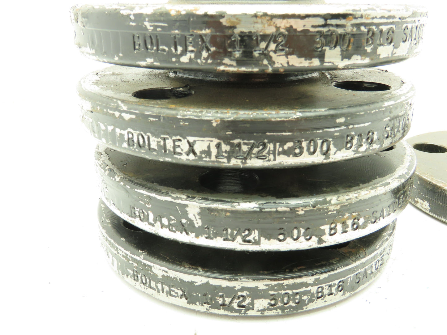 Boltex Class 300 Threaded Flange 1-1/2" NPT 4-Bolt Raised Face LOT OF 5