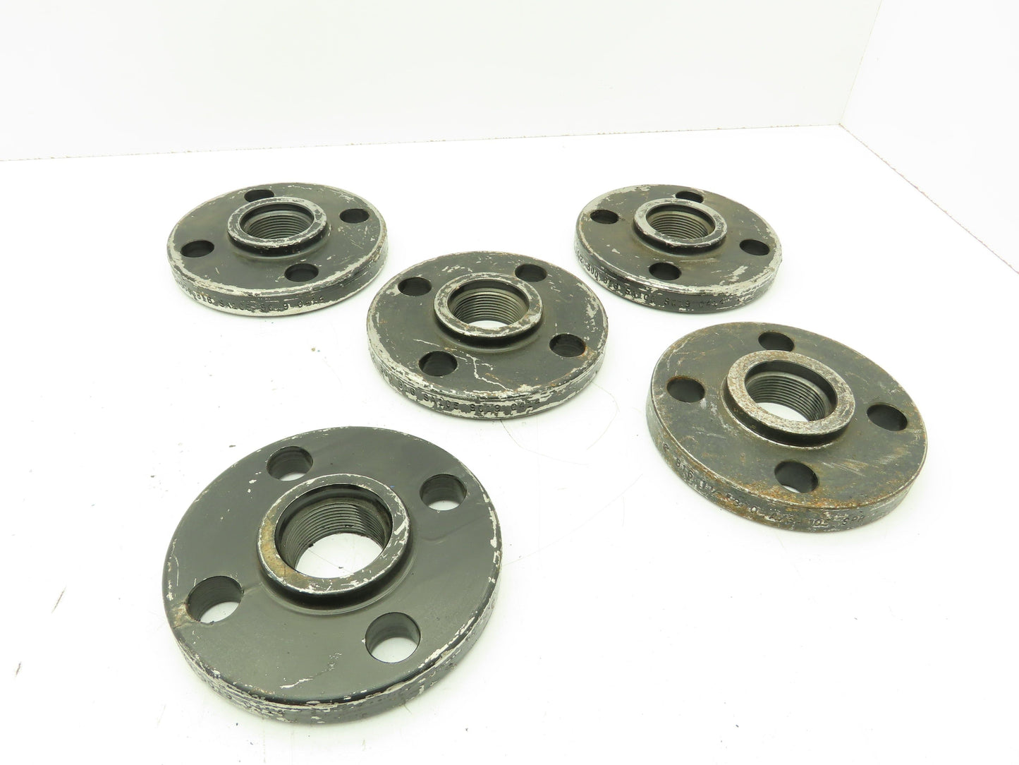Boltex Class 300 Threaded Flange 1-1/2" NPT 4-Bolt Raised Face LOT OF 5