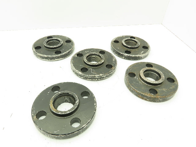 Boltex Class 300 Threaded Flange 1-1/2" NPT 4-Bolt Raised Face LOT OF 5