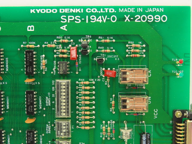 Kyodo Denki SPS-194V-0 X-20990 Control Panel CNC Circuit Board