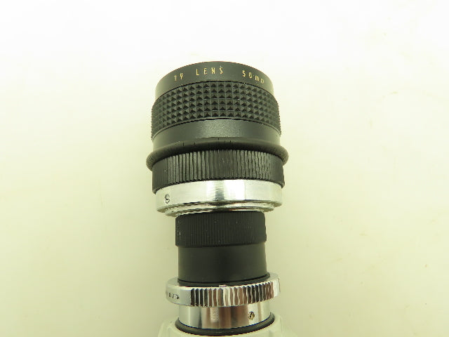 JAI CV-252 CCD Video Camera Sensitive Monochrome Analog 12VDC 50MM Computar