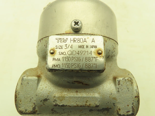 TLV HR80A PowerDyne Disc Steam Trap 3/4" Socket Weld 1150 PSI