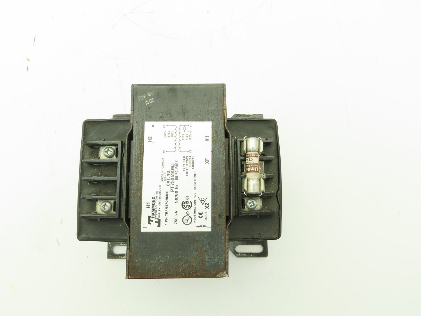 Hammond PT750MAMJ Type 3AH Single Phase Transformer 750VA 600V / 120V 1PH