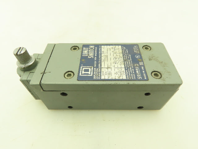 Square D 9007 BR53B2 Limit Switch Snap Action Ser A Explosion Proof Haz Location