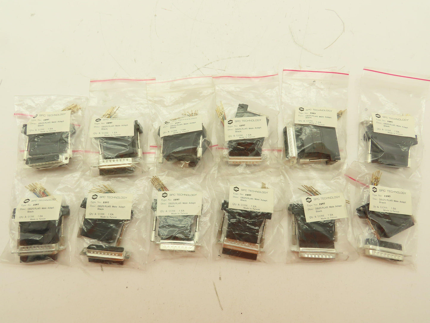 SPC 1597 DB25 Male to RJ45 Modular Telephone Adapter Connector LOT OF 12