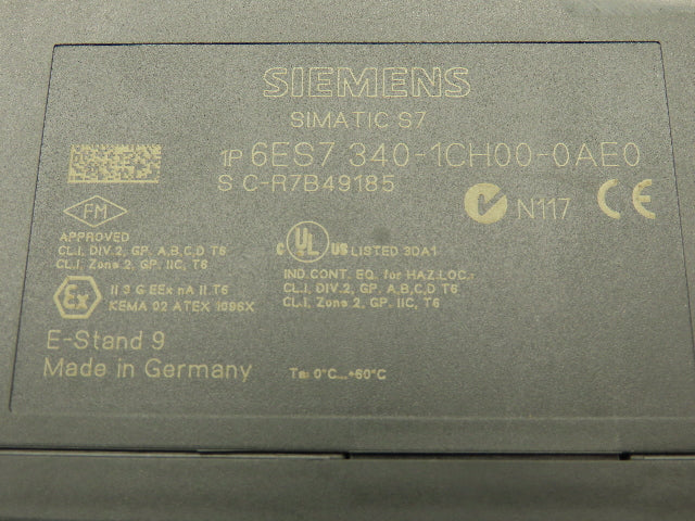 Siemens 6ES7-340-1CH00-0AE0 Simatic S7 PLC Comm Processor CP340 RS 422/485