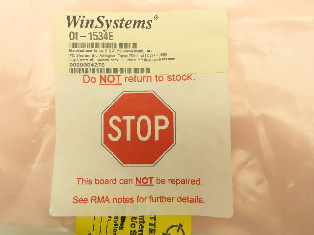 WinSystems OI-1534E Touchscreen Control Panel - For Parts