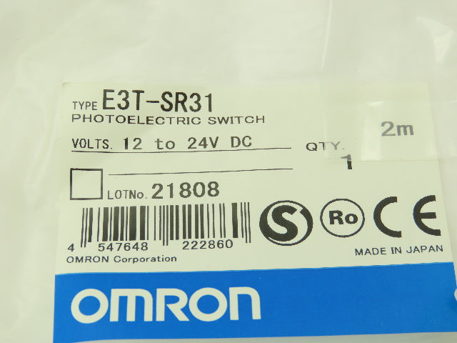 Omron E3T-SR31 2M Photoelectric Switch 12-24 VDC