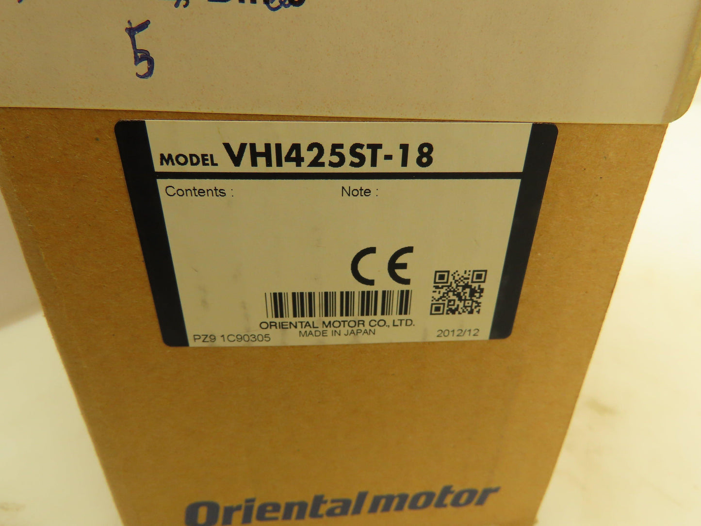 Oriental GV4G18 Induction Gearmotor 1/30Hp 25W 220/230V 3PH 18:1 Gearhead
