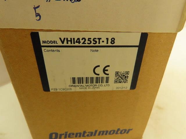 Oriental GV4G18 Induction Gearmotor 1/30Hp 25W 220/230V 3PH 18:1 Gearhead