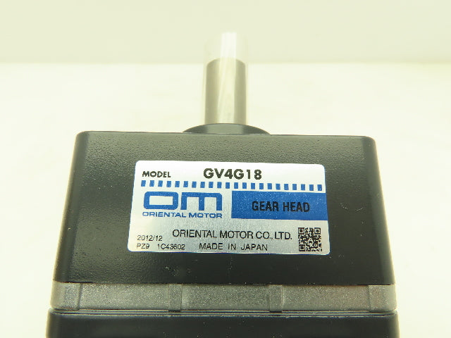 Oriental GV4G18 Induction Gearmotor 1/30Hp 25W 220/230V 3PH 18:1 Gearhead