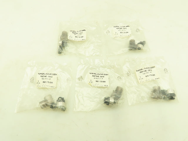 Pepperl+Fuchs 12510 933 173-399 GMBH 4 Wire Connector Plug Cable Socket Lot of 5