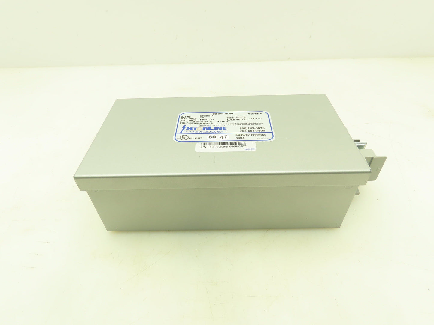 StarLine EF60C-4 Track Busway End Feed Unit Tap Box 60A 480Y/277V 3Ph