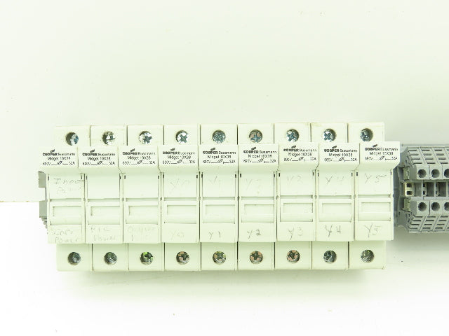 Bussmann CHM 1 Pole Fuse Holders 30 Amp 600V Lot of 9 Euro 4 Terminals Lot of 32