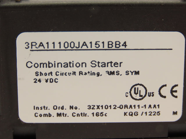 Siemens 3RA11100JA151BB4 Starter Combination