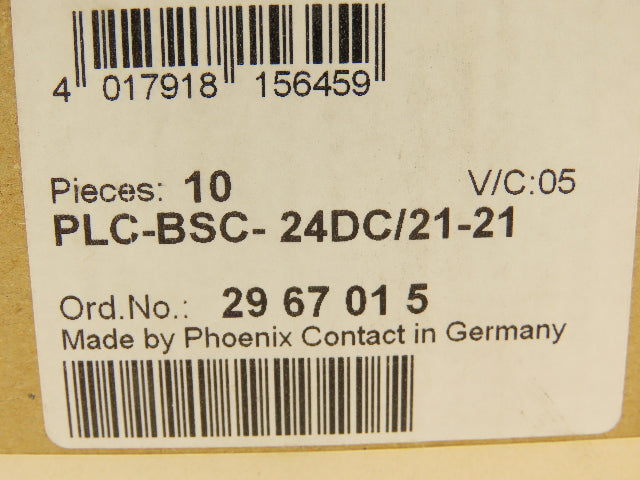 Phoenix Contact PLC-BSC-24DC/21-21 Relay Terminal Block Module 24VDC LOT OF 9