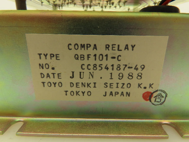 Toyo Denki CC854187-49 QBF101-C Compa Relay Power Supply Relay Control Panel