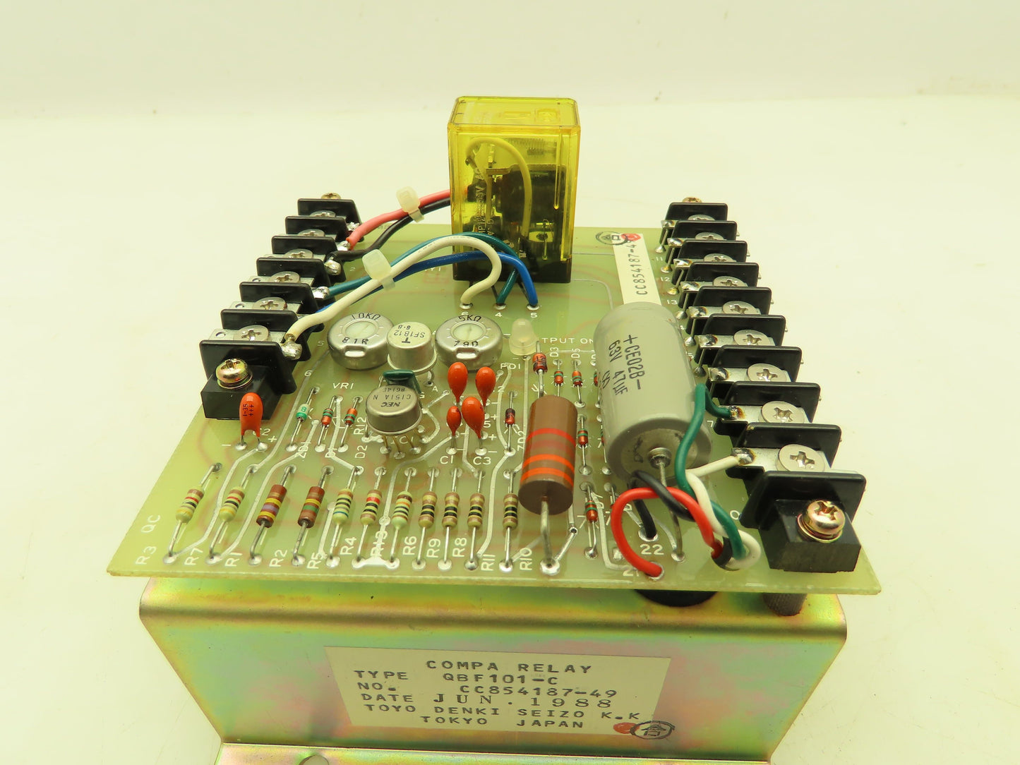 Toyo Denki CC854187-49 QBF101-C Compa Relay Power Supply Relay Control Panel