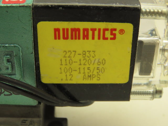 Numatics 11SAD400O013T Pneumatic Air Solenoid Valve Manifold 120V Coil 1/8" Port