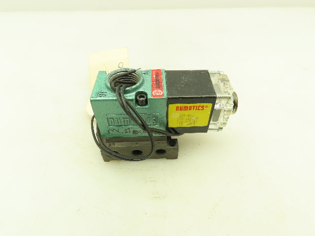 Numatics 11SAD400O013T Pneumatic Air Solenoid Valve Manifold 120V Coil 1/8" Port