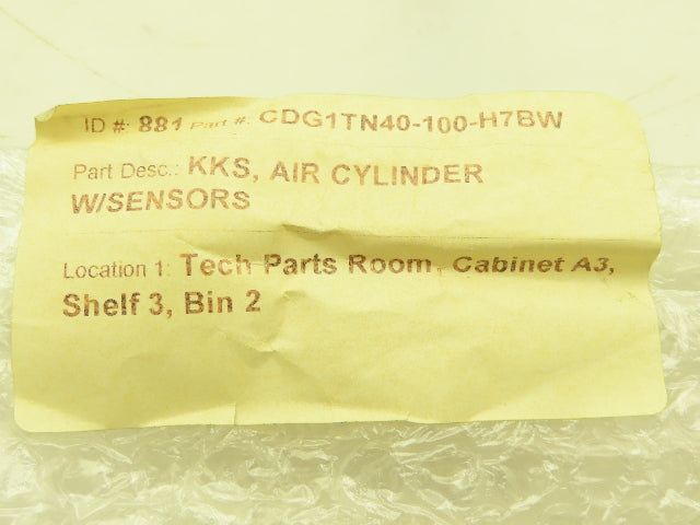 SMC CDG1TN40-100-H7BW Pneumatic Air Cylinder Auto Switch 40MM Bore 100 MM Stroke