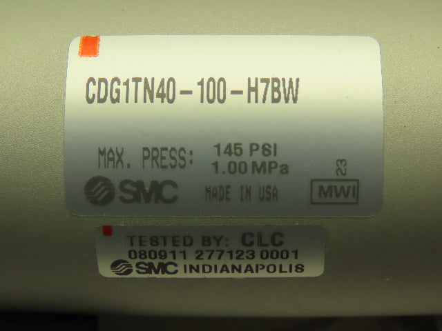 SMC CDG1TN40-100-H7BW Pneumatic Air Cylinder Auto Switch 40MM Bore 100 MM Stroke