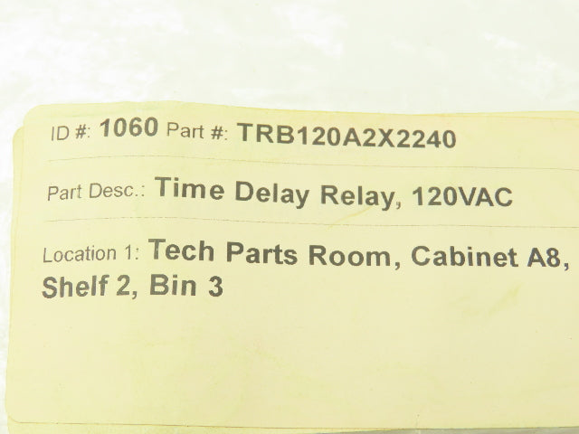 SSAC TRB120A2X240 TRB120A2X240 Time Delay Relay Range: 0.1-4 Min 120VAC 10A