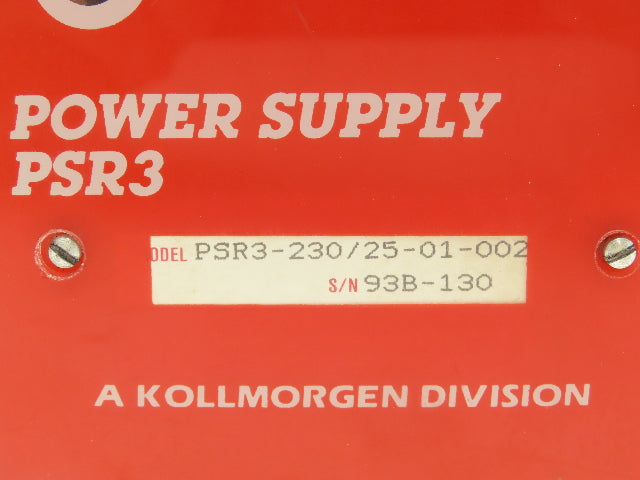 Kollmorgen PSR3-230/25-01-002 Servo Power Supply