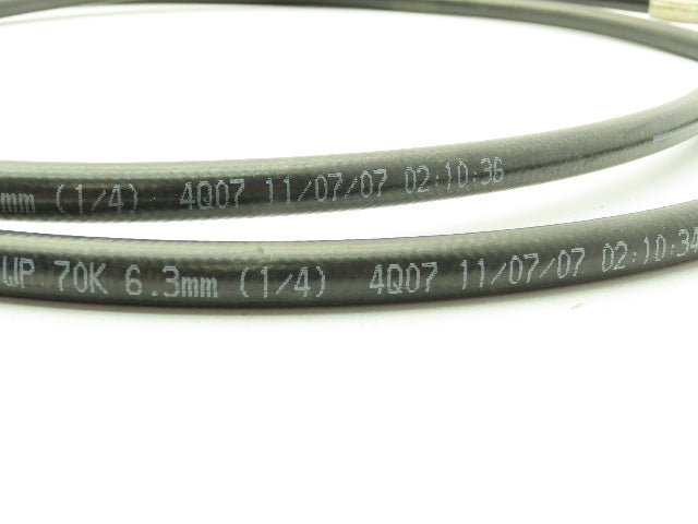 Parker H5007-4 Extreme Compact 1/4" x 90" Hydraulic Hose Female JIC Swivel Ends