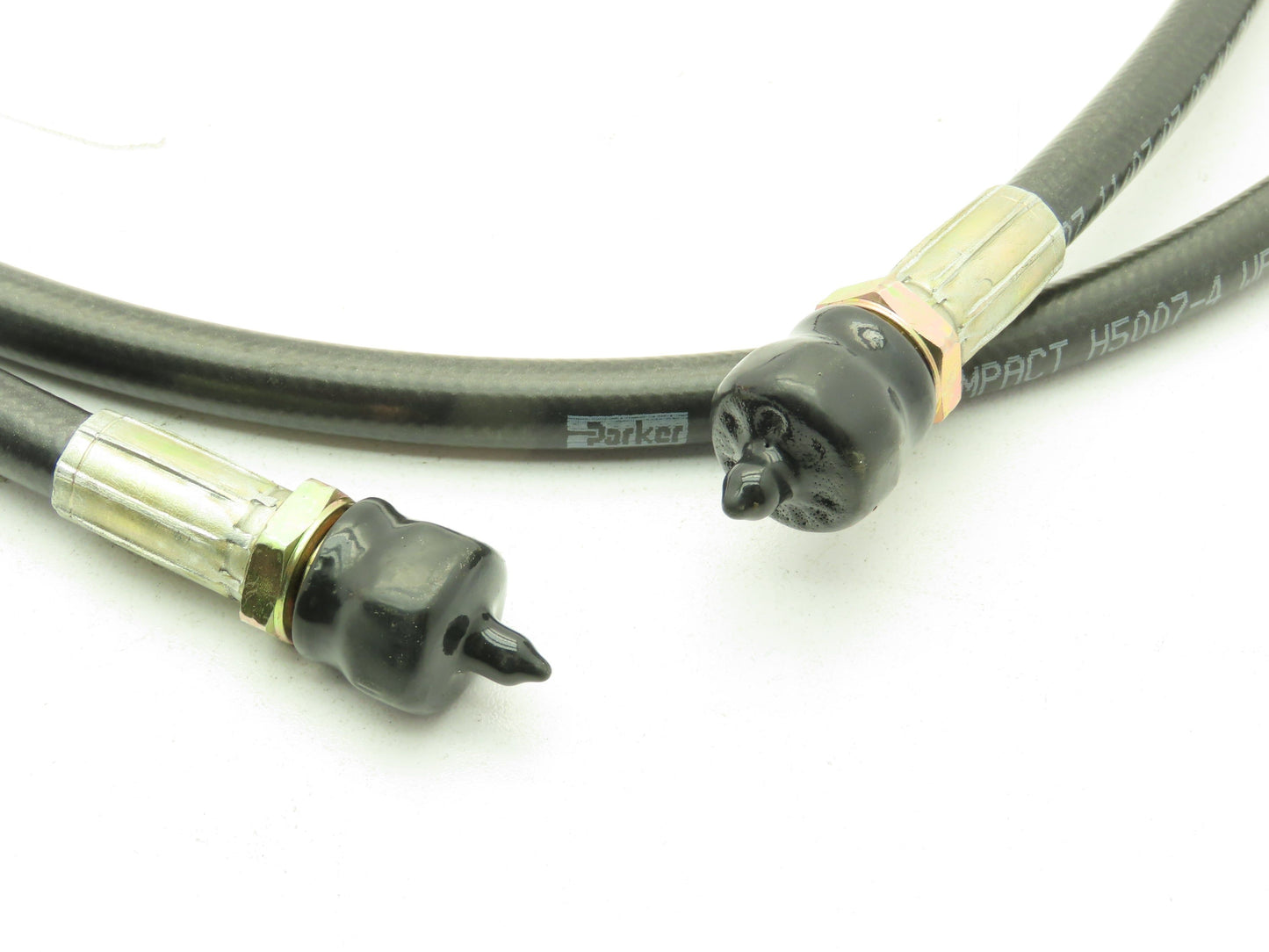 Parker H5007-4 Extreme Compact 1/4" x 90" Hydraulic Hose Female JIC Swivel Ends