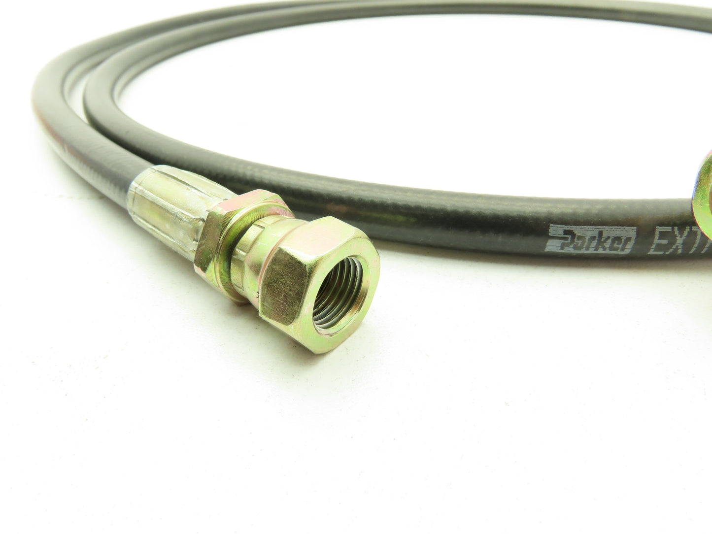 Parker H5007-4 Extreme Compact 1/4" x 90" Hydraulic Hose Female JIC Swivel Ends